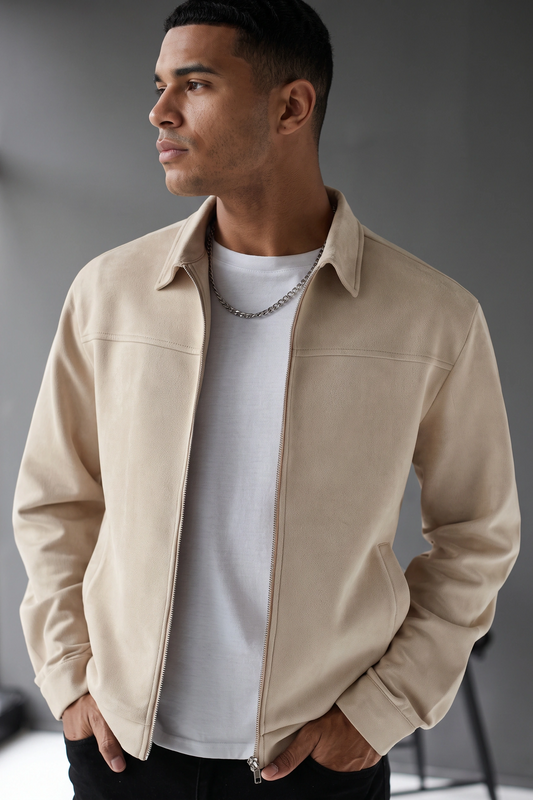 Suede jacket - Cream