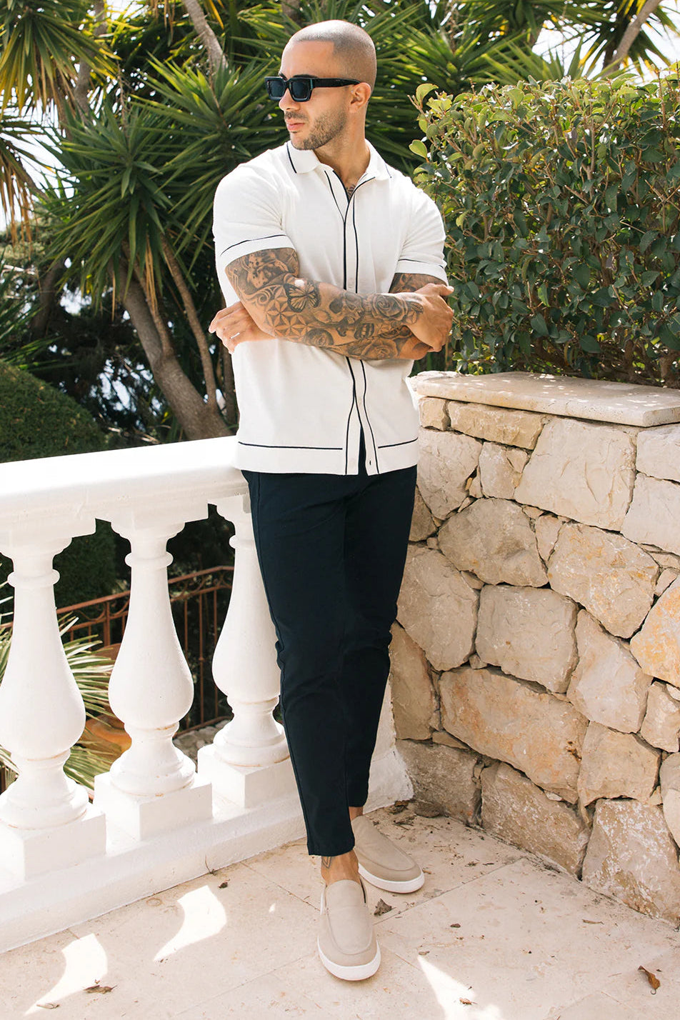 Cedro Cotton Polo Shirt White