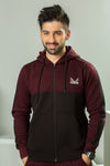 Gothic Cotton Hoodie - Burgundy