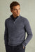 Sw71 Half-Zip Funnel Neck Ribbed Sweater - Charcoal