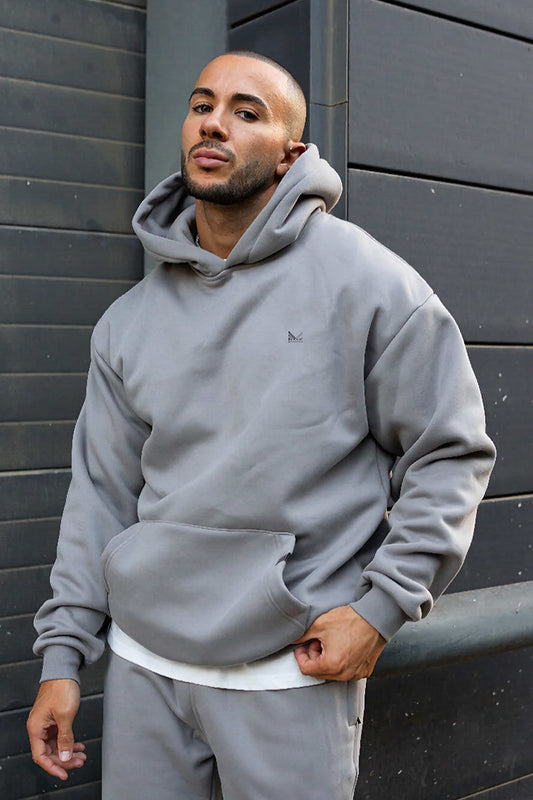 Dropshoulder American Hoodie - Silver