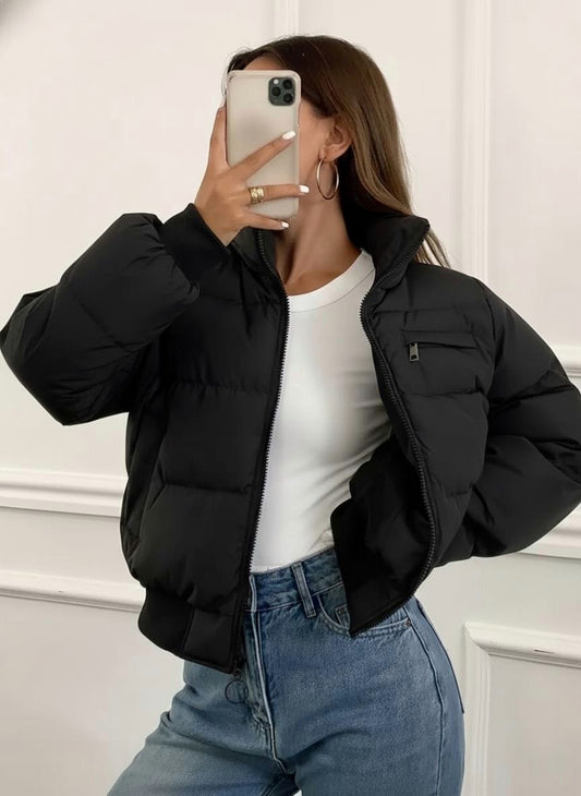 NewYork Style Puffer Jacket - Black