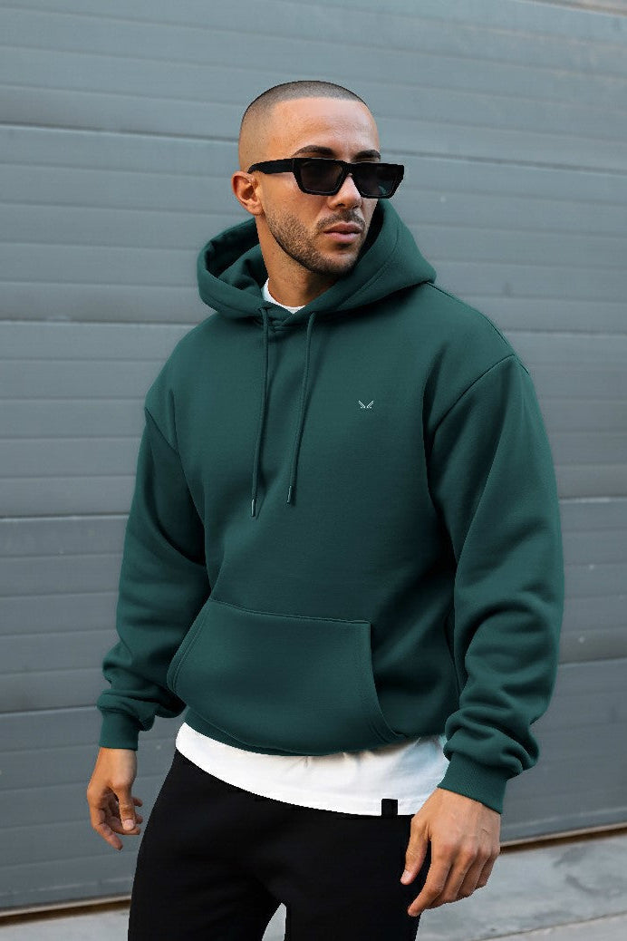 Dropshoulder American Hoodie - Black