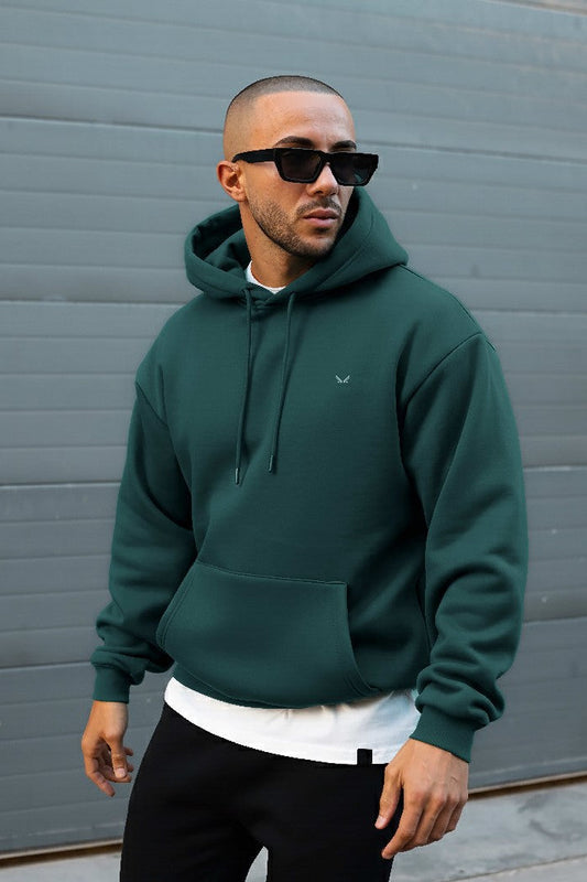 Dropshoulder American Hoodie - Black