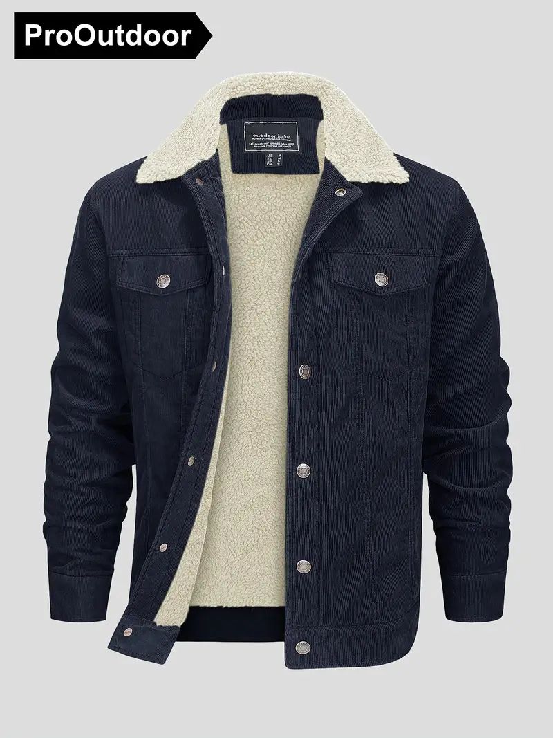ClassicFit Corduroy Biker Jacket - Navy
