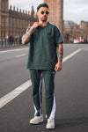 Oversize Essential Cotton Tracksuit - Teal Green