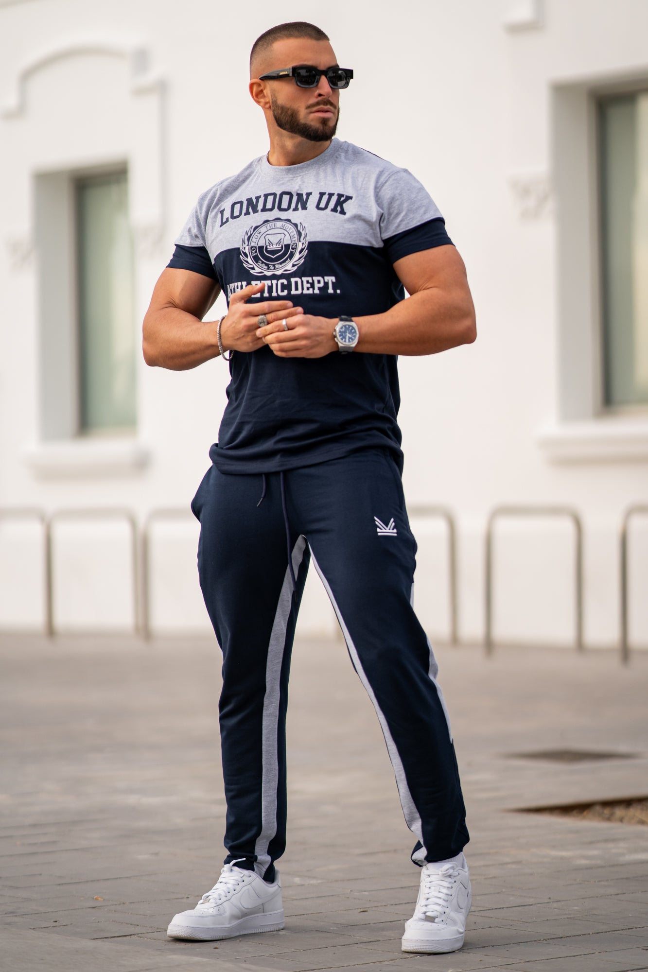 Athletic Cotton Twinset - Navy