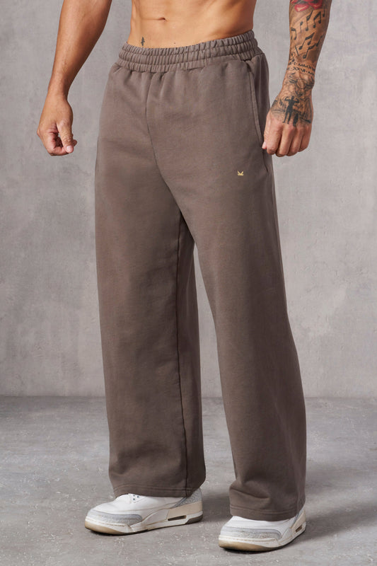 Baggy Cotton Terry Trouser - Chocolate Brown