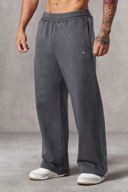 Baggy Summer Cotton Sweatpants  - Charcoal