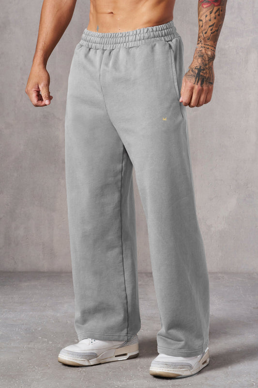 Baggy Summer Cotton Sweatpants  - Silver