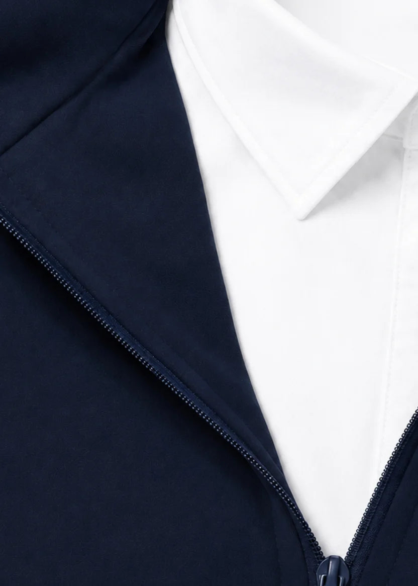 Quarter Zip w/ Built in Polo Collar - Navy