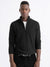 Sw80 Half-Zip Funnel Neck Ribbed Sweater - Black