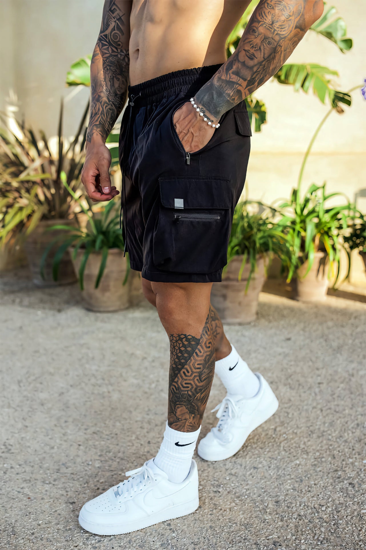 Raptor Cargo SpandexDry Twill Shorts Black