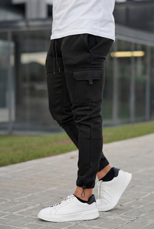 Venom Cargo Cotton Terry Trouser - Black