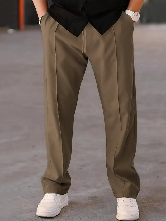 Casual Straight SpandexDry Pants - Camel
