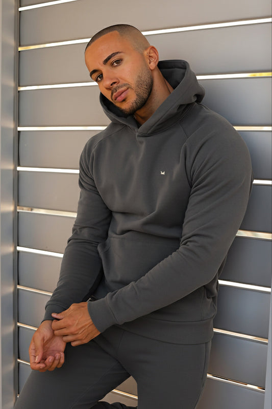 Core Raglan hoodie - Solid grey