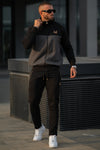 Gold Cotton Tracksuit - Charcoal