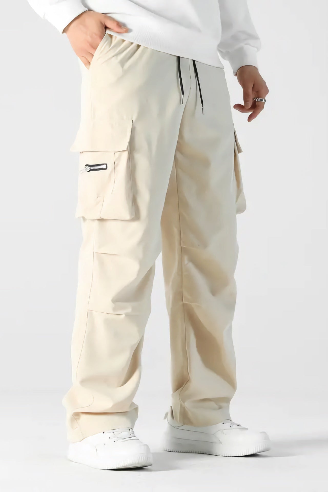 LooseFit Cargo SpandexDry Trouser - Cream