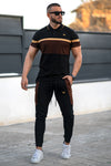 Showstopper Gold Cotton Tracksuit - Black