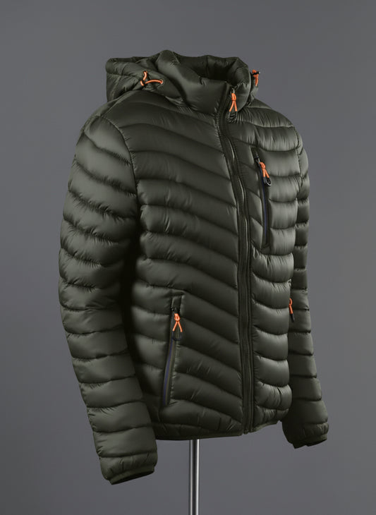 Wave Puffer Jacket - Army Green
