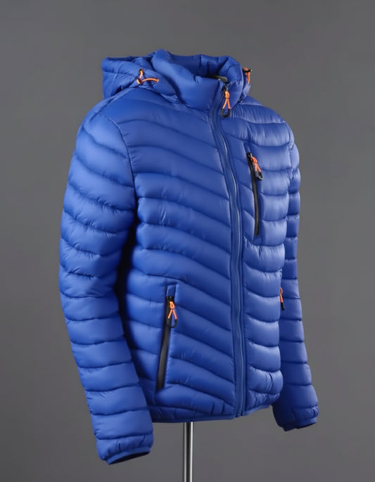 Wave Puffer Jacket - Ocean Blue