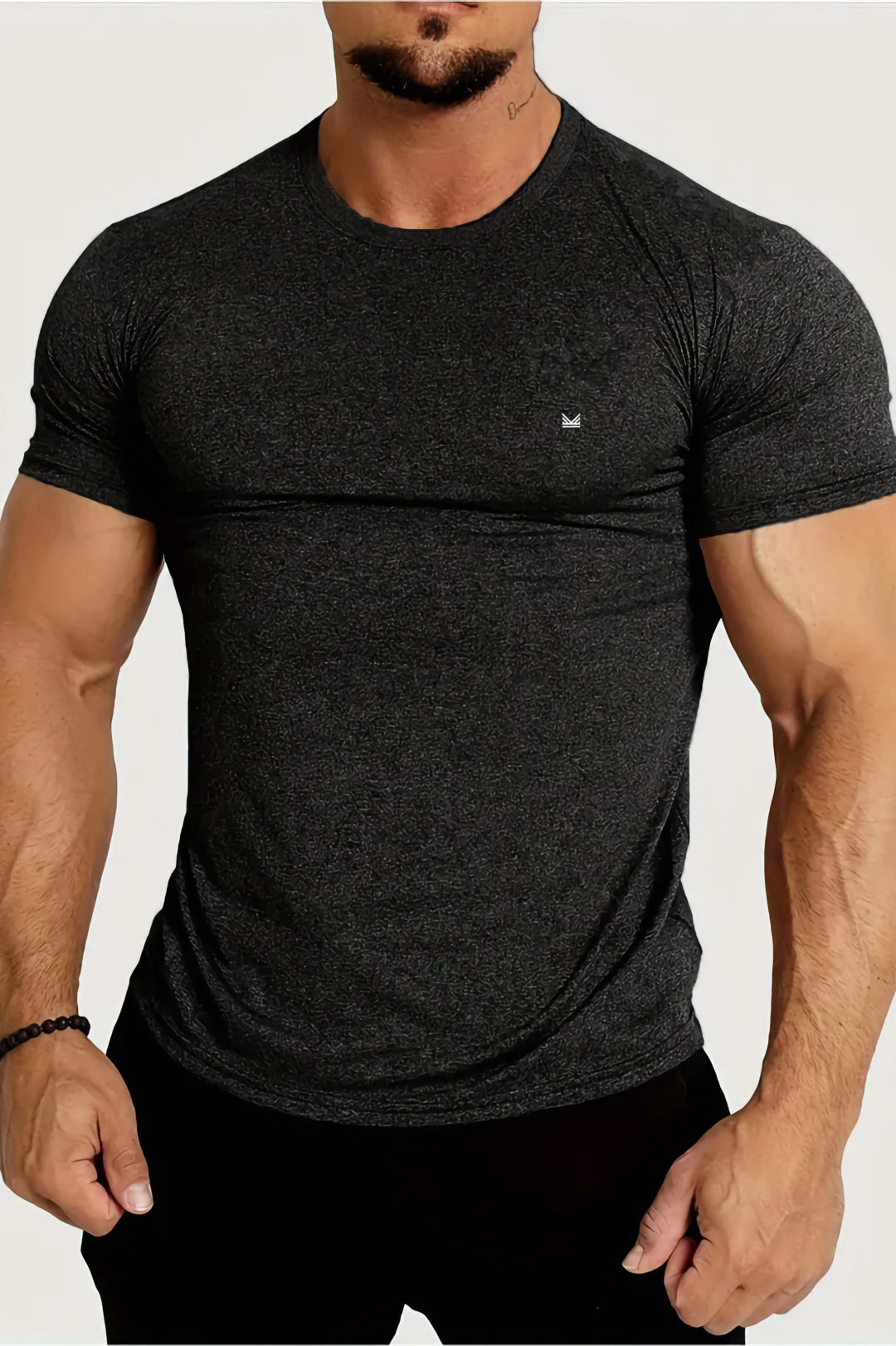 SpandexDry Textured Raglan Tee - Black