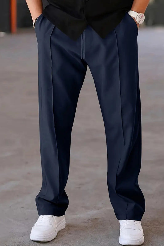 Casual Straight SpandexDry Pant Trouser  - Navy