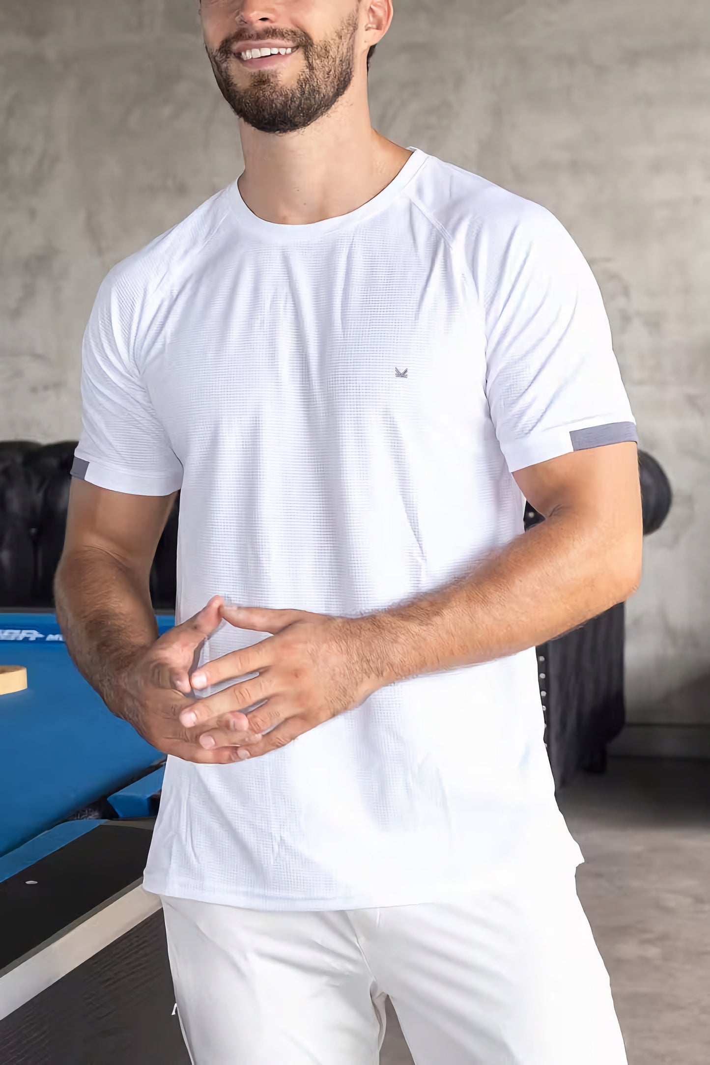 Tennis Box Spandexdry T-Shirts -White