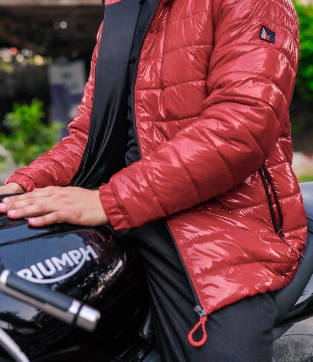 Puffer jacket red mens on sale