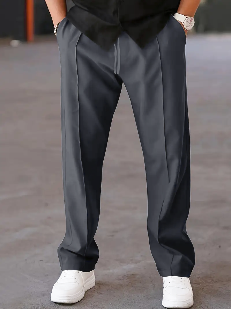 Casual Straight SpandexDry Pants - Charcoal