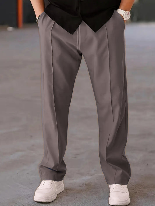 Casual Straight SpandexDry Pants - Ash Grey