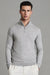 Sw11 Half-Zip Funnel Neck Ribbed Sweater - Heather Grey