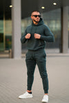 Embossed Cotton Tracksuit - Teal