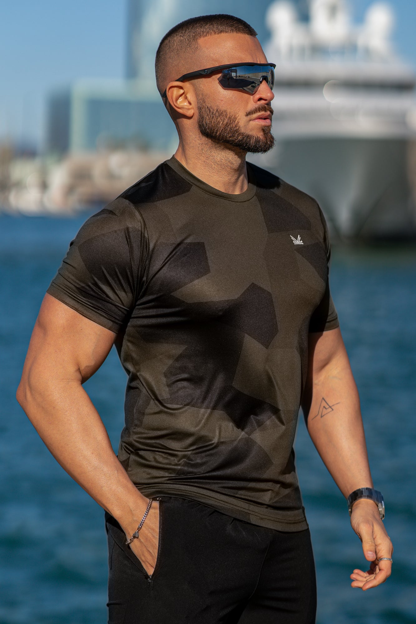 Assault Camo SpandexDry T-Shirts - Olive