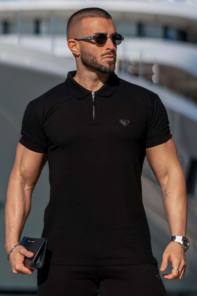 Sinner Cotton Polo - Black