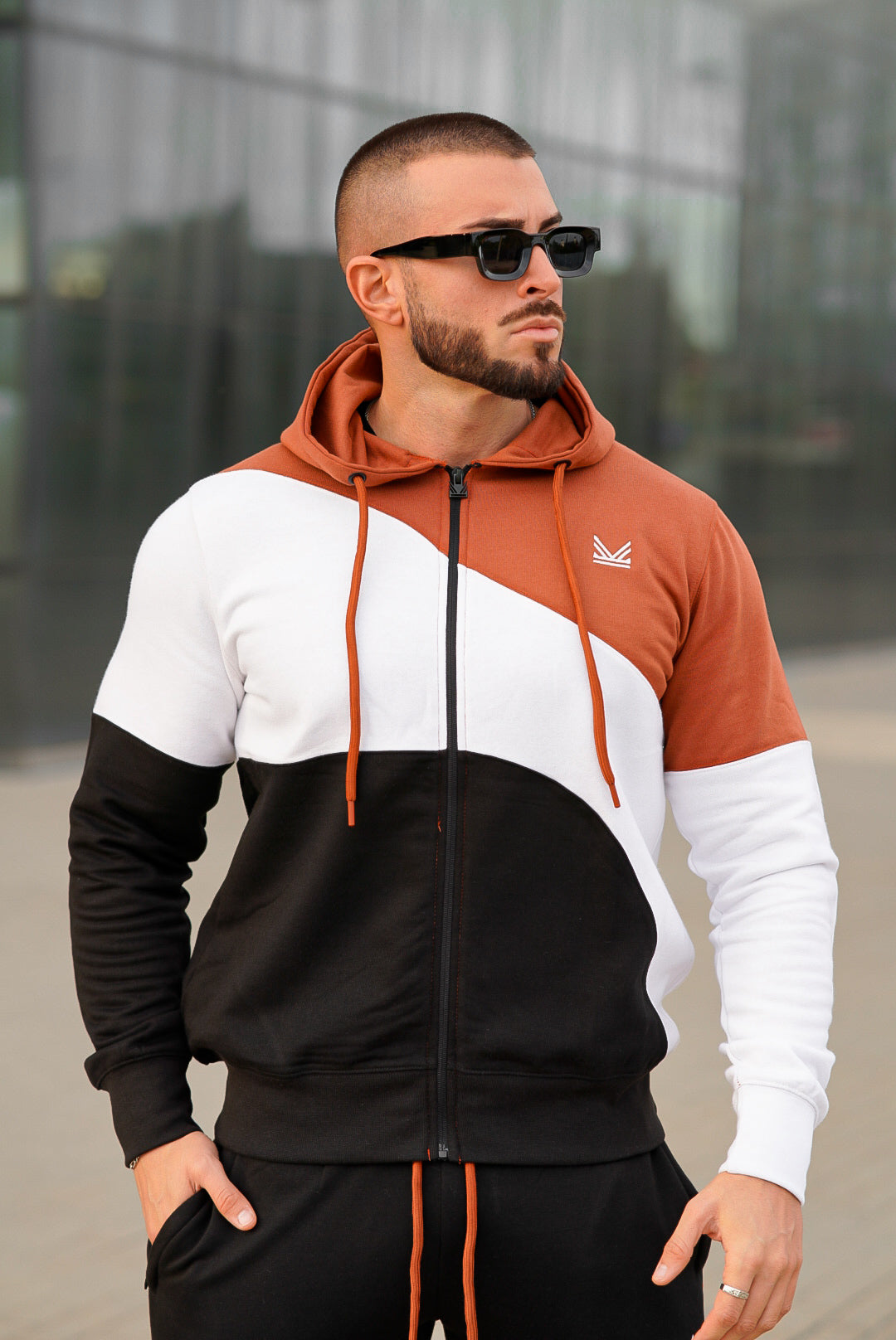 Brooklyn  Cotton Hoodie - Peach