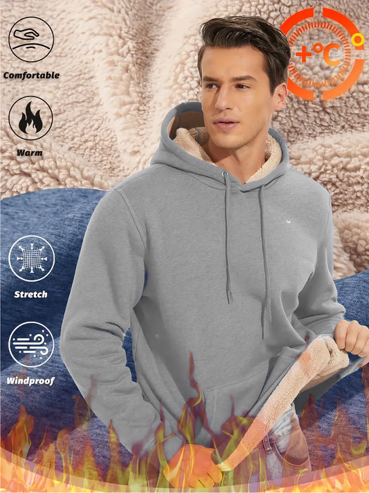 Sherpa Lined Hoodie - Silver