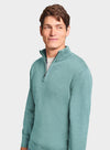 Sw75 Half-Zip Funnel Neck Ribbed Sweater - Mint