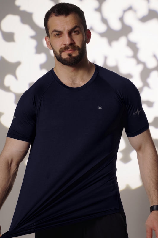Bolt Spandexdry T-Shirts - Navy