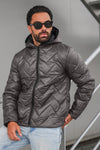 Embossed Puffer jacket - Charcoal