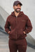 Rivet Oversize Cotton Hoodie - Chocolate