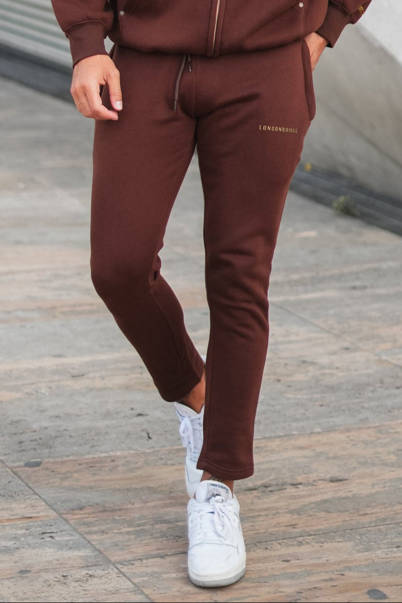 17WB Rivet   Cotton Terry Trouser - Chocolate
