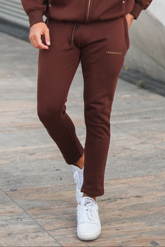 17WB Rivet   Cotton Terry Trouser - Chocolate