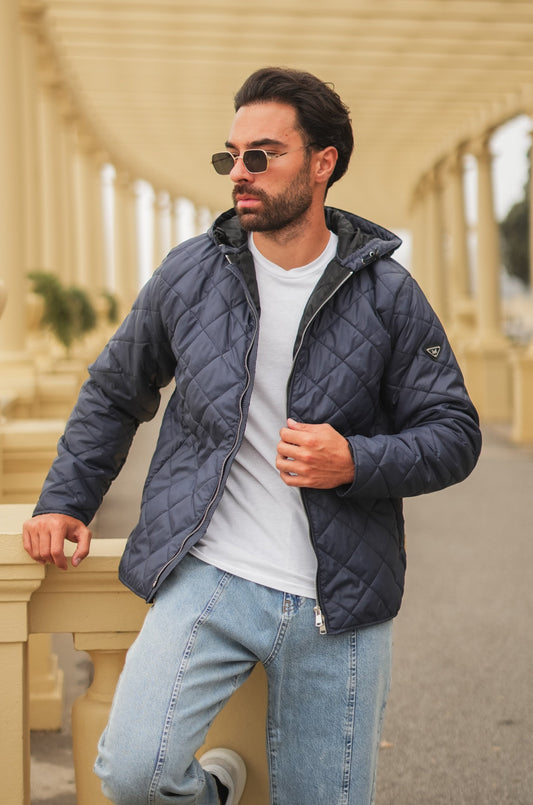 Fred Nylon Jacket - navy