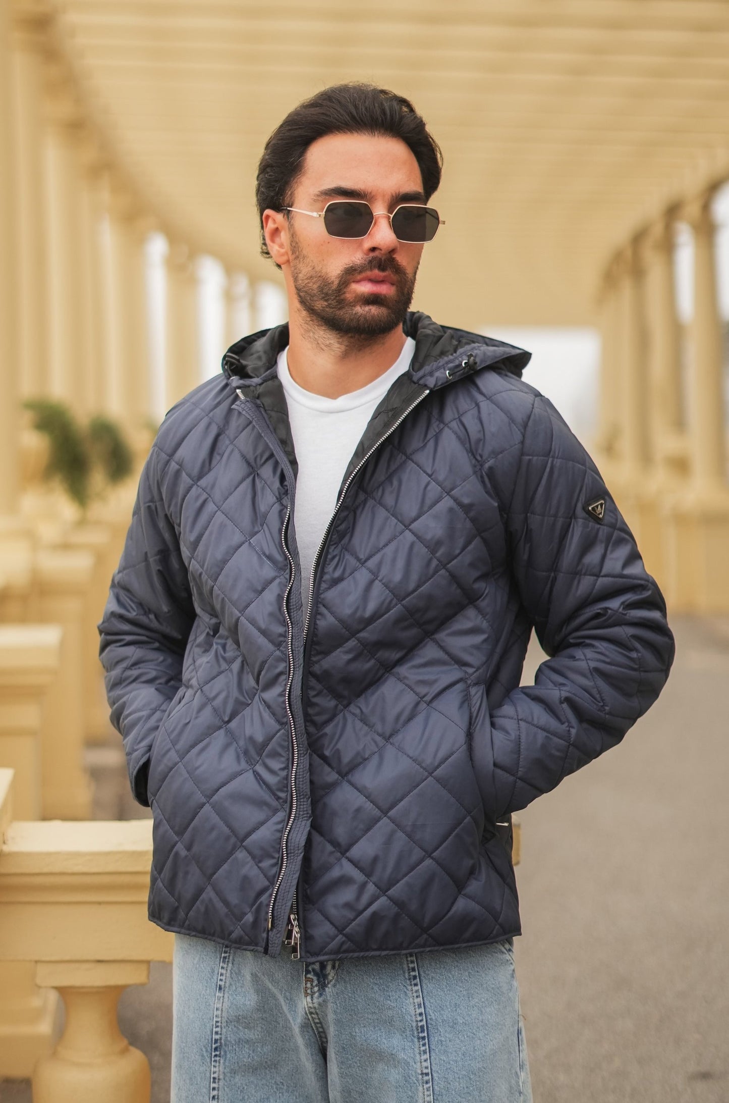 Fred Nylon Jacket - navy