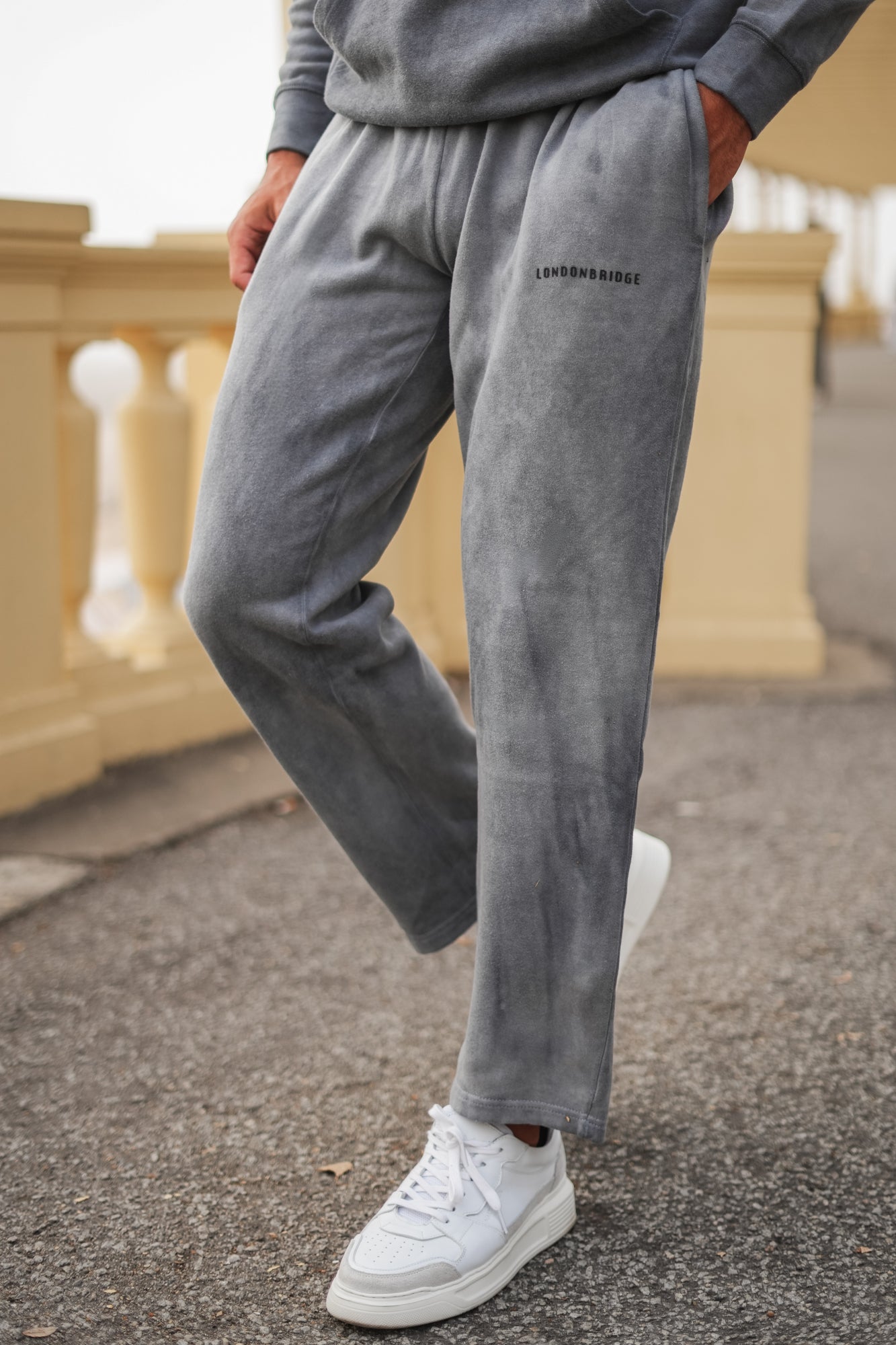 Washed Vintage Cotton Trouser - Grey