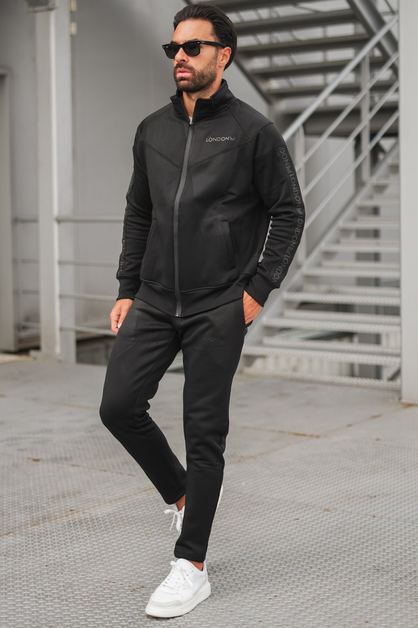 Gothic Tape Quickdry Tracksuit - Black