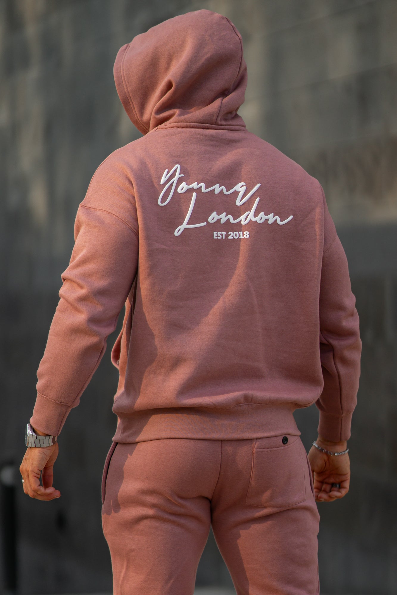 Signature Cotton Oversize Hoodie - pink