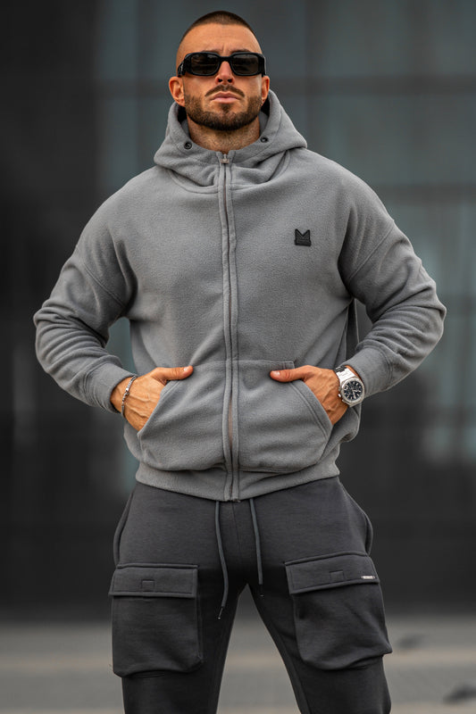 47 Lethal Dropshoulder Cotton Hoodie - Silver