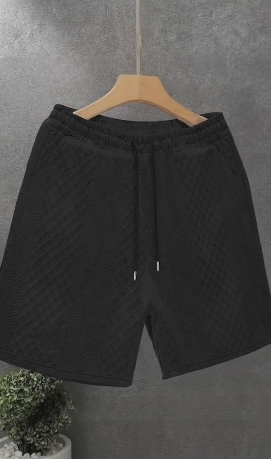 Cabo Snake Textured Shorts - Black